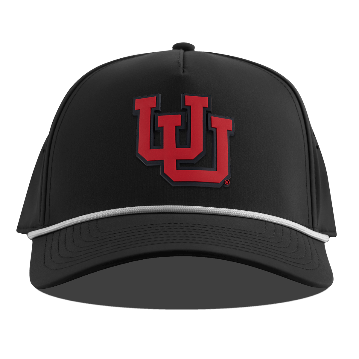 University of Utah "Utah Block" Curved 5 Panel Rope Black