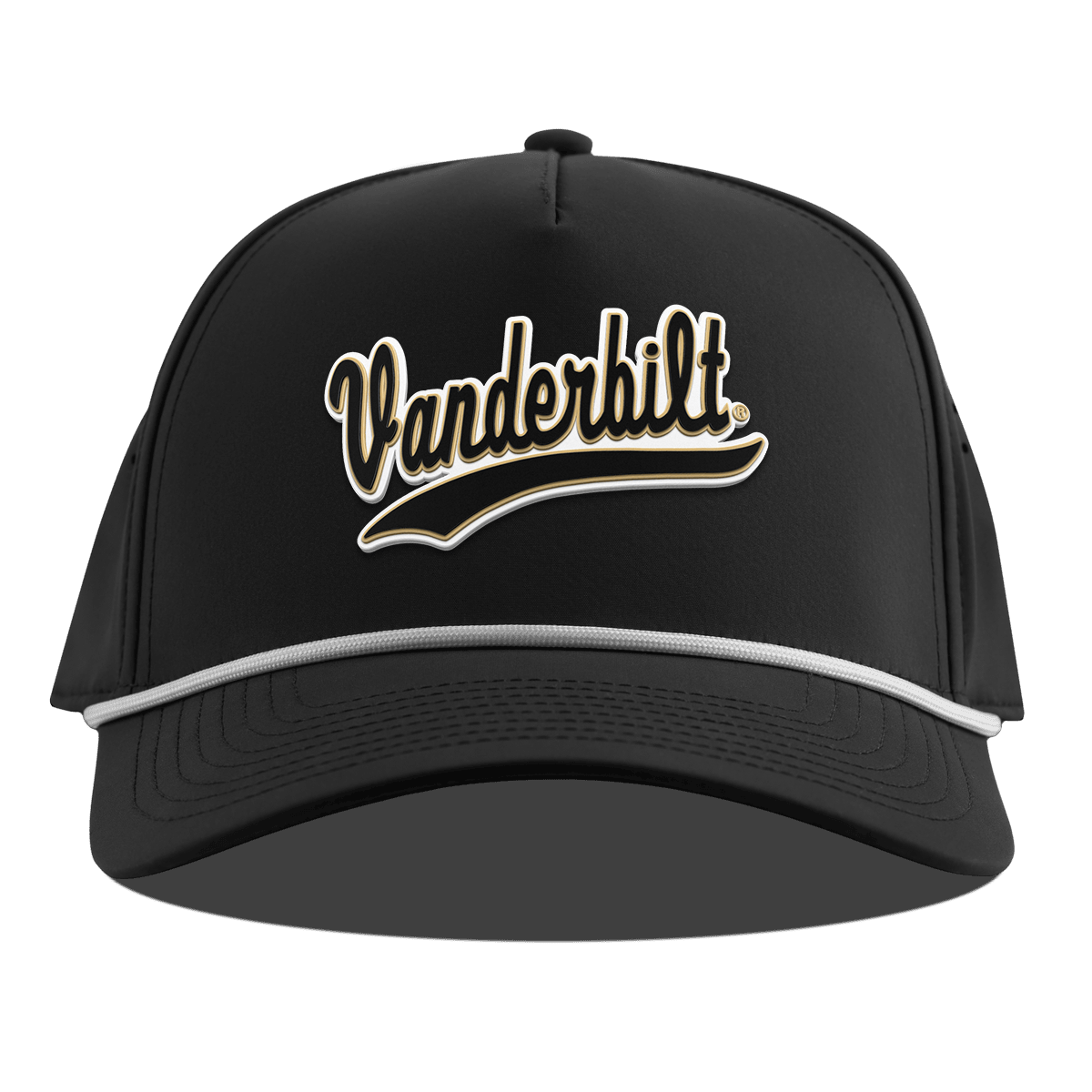 Vanderbilt University "Vanderbilt Script" Curved 5 Panel Rope Black