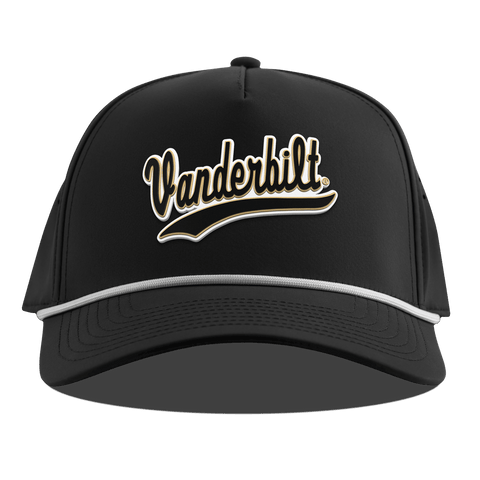 Vanderbilt University "Vanderbilt Script" Curved 5 Panel Rope Black
