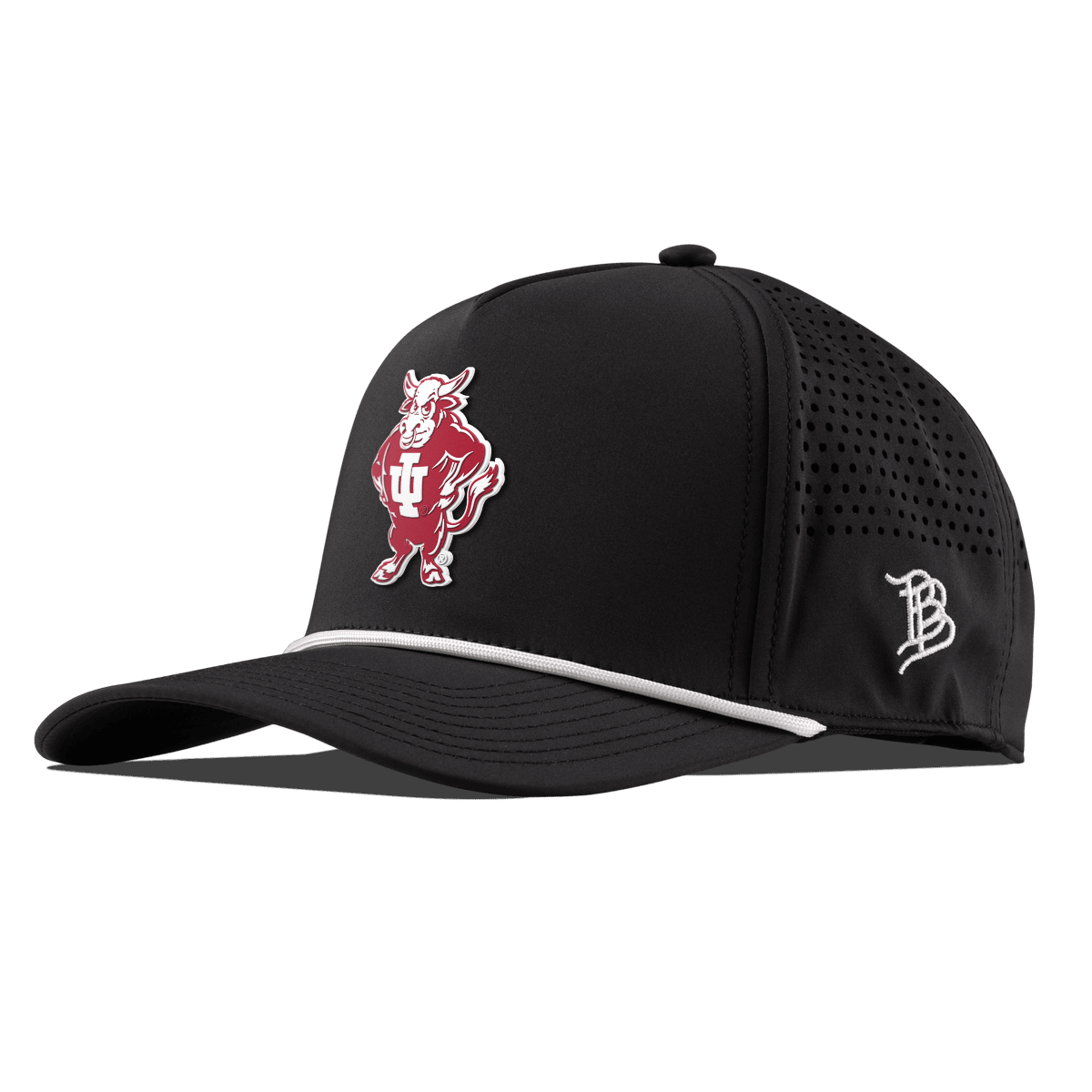 Indiana University "Vintage Bison" Curved 5 Panel Rope Black