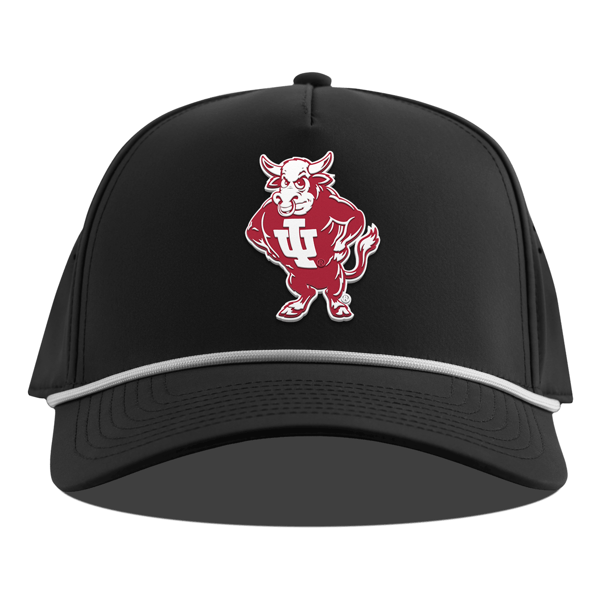Indiana University "Vintage Bison" Curved 5 Panel Rope Black