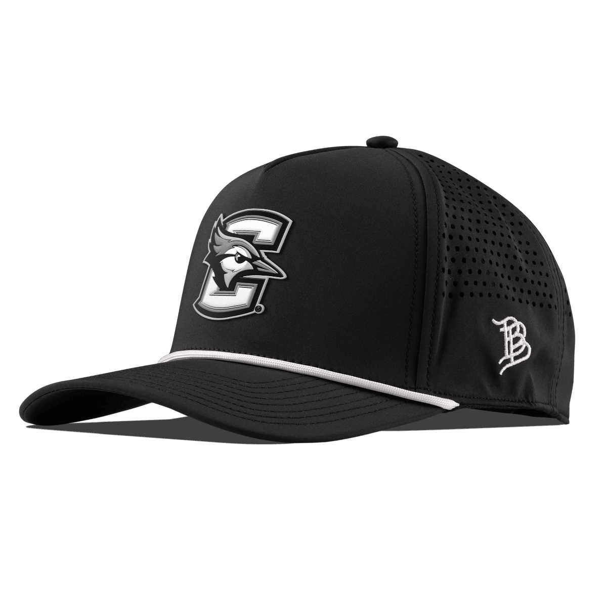 Creighton University "Vintage Creighton Block" Curved 5 Panel Rope Black