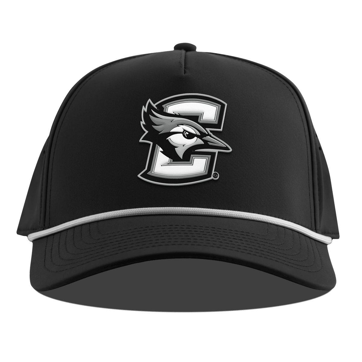 Creighton University "Vintage Creighton Block" Curved 5 Panel Rope Black