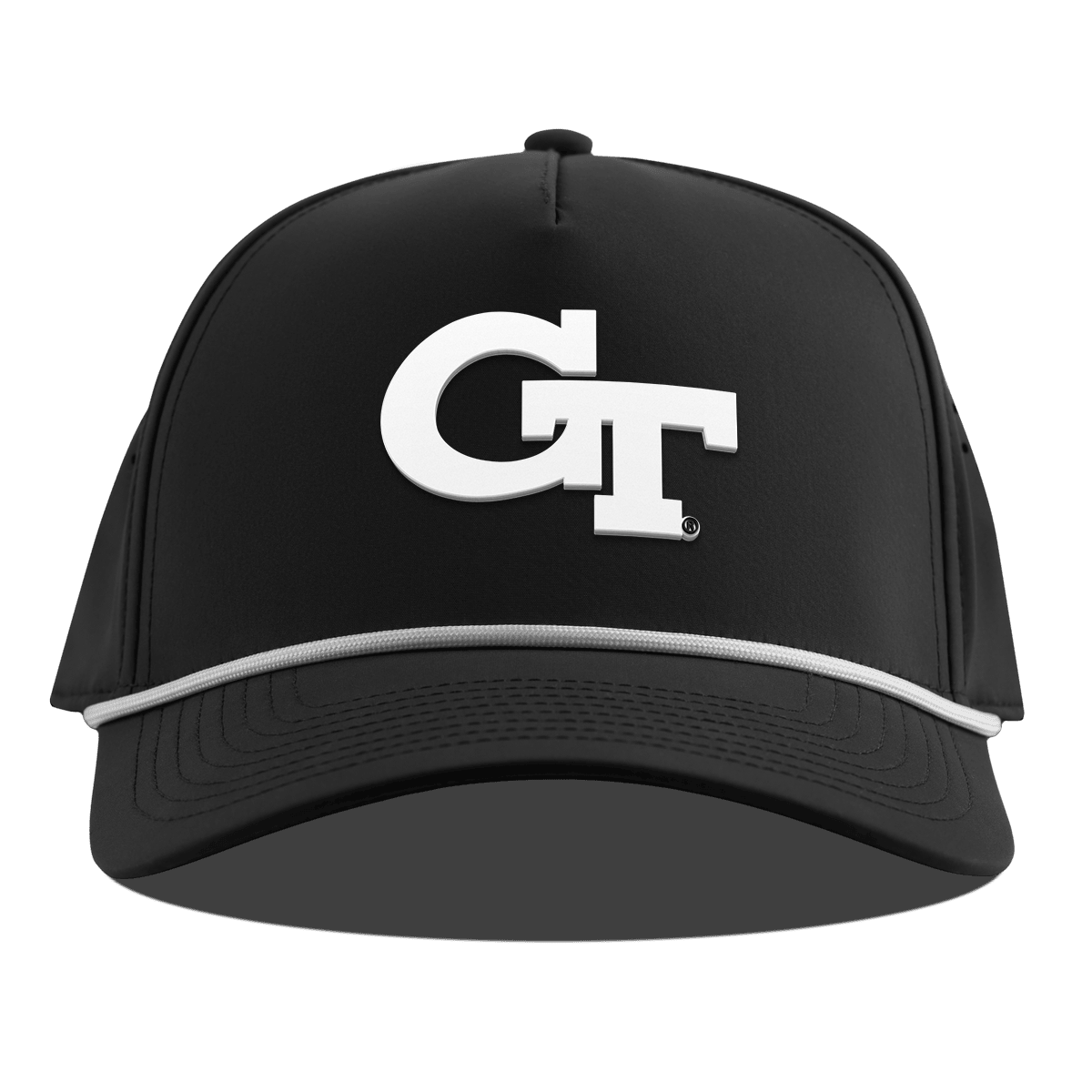 Georgia Tech University "Vintage Georgia Tech Team Logo" Curved 5 Panel Rope Black