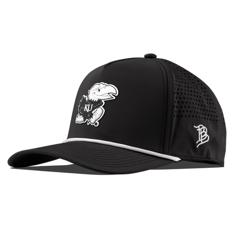 University of Kansas "Vintage Jayhawk" Curved 5 Panel Rope Black