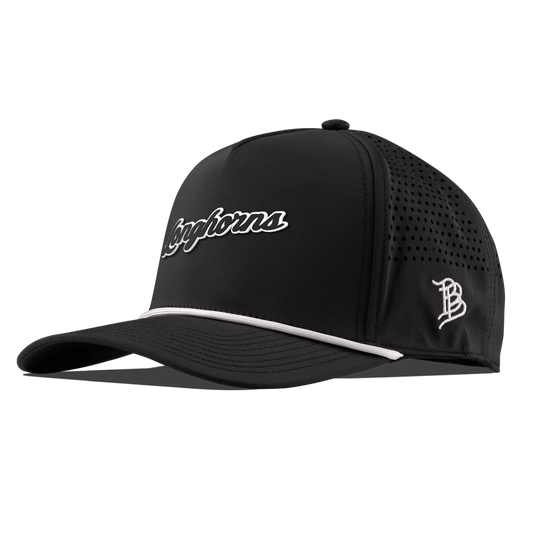 University of Texas "Vintage Texas Longhorn Script" Curved 5 Panel Rope Black