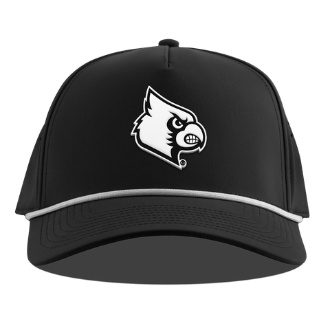 University of Louisville "Vintage Louisville Team Logo" Curved 5 Panel Rope Black