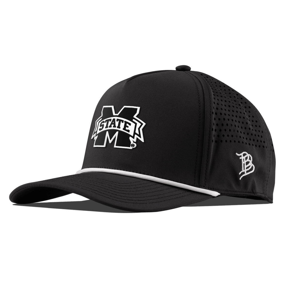 Mississippi State University "Vintage Miss State Team Logo" Curved 5 Panel Rope Black