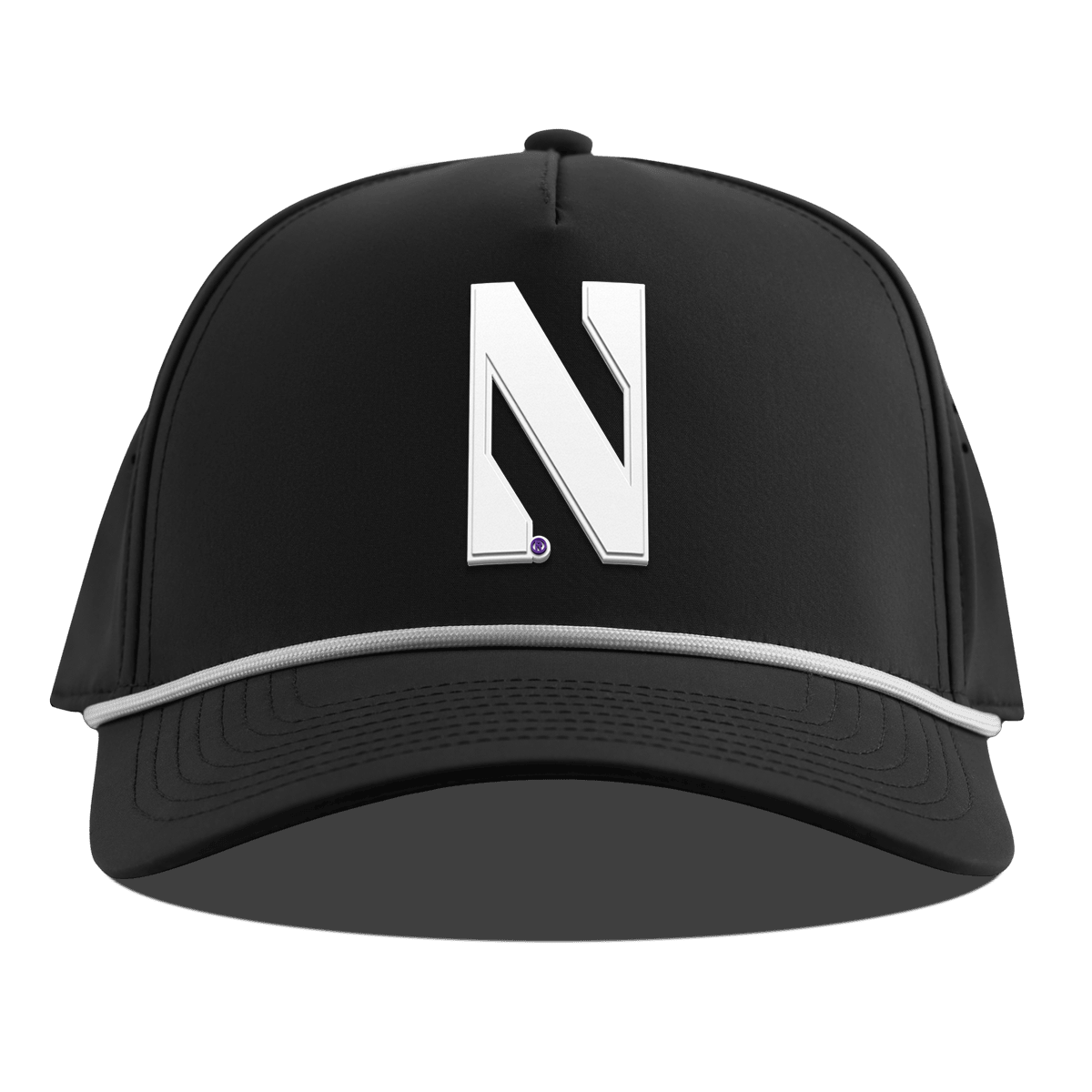 Northwestern University "Vintage Northwestern Block" Curved 5 Panel Rope Black