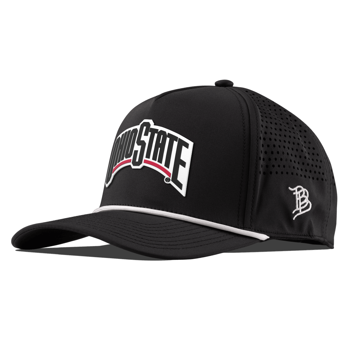 Ohio State University "Vintage Ohio State Block" Curved 5 Panel Rope Black
