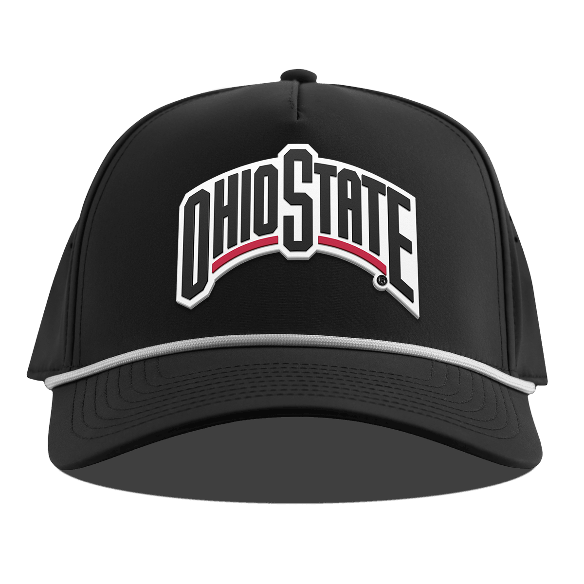 Ohio State University "Vintage Ohio State Block" Curved 5 Panel Rope Black