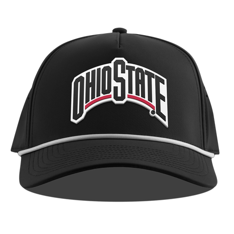 Ohio State University "Vintage Ohio State Block" Curved 5 Panel Rope Black