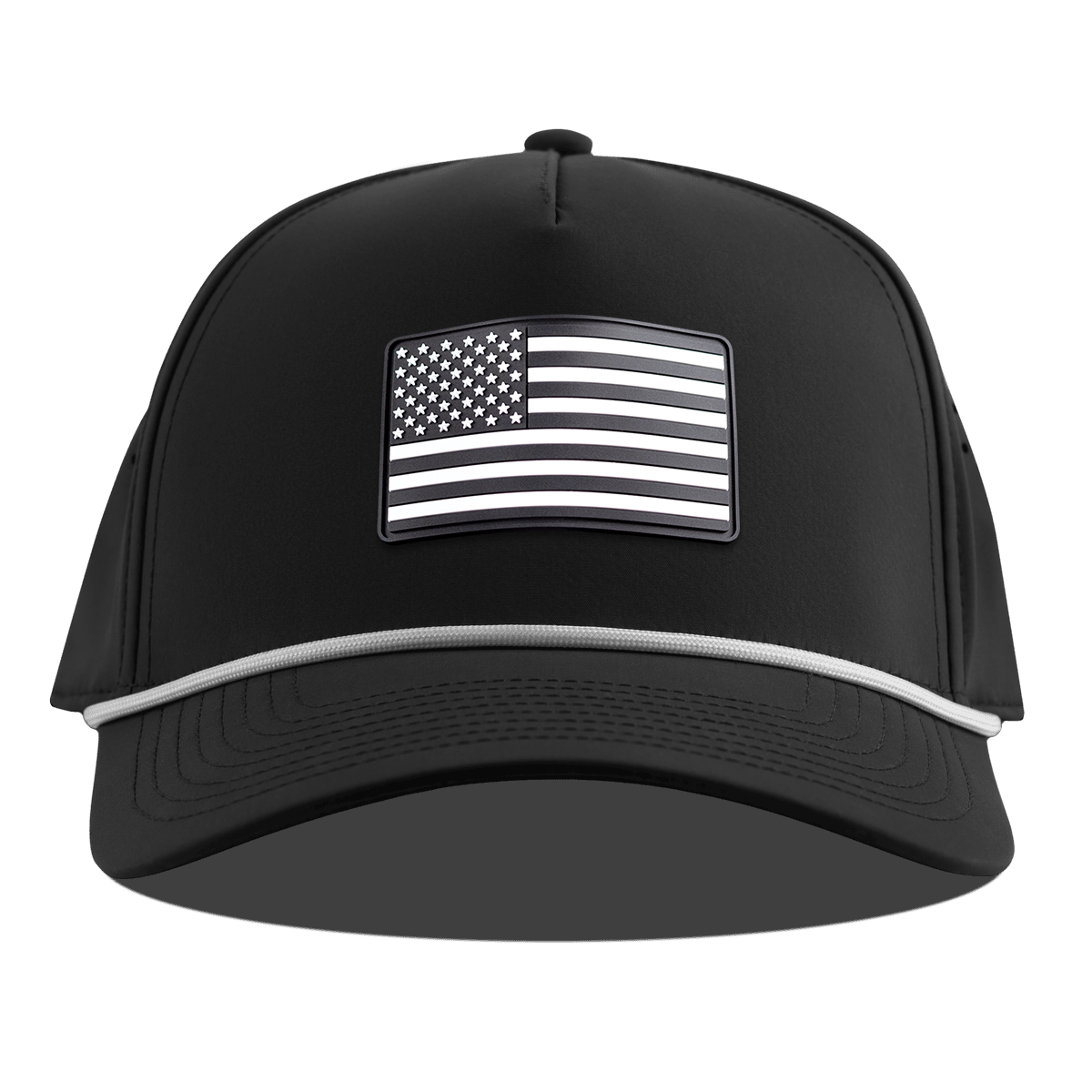 Vintage Old Glory Curved 5 Panel Rope Black
