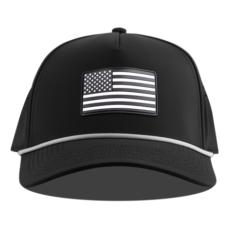Vintage Old Glory Curved 5 Panel Rope Black