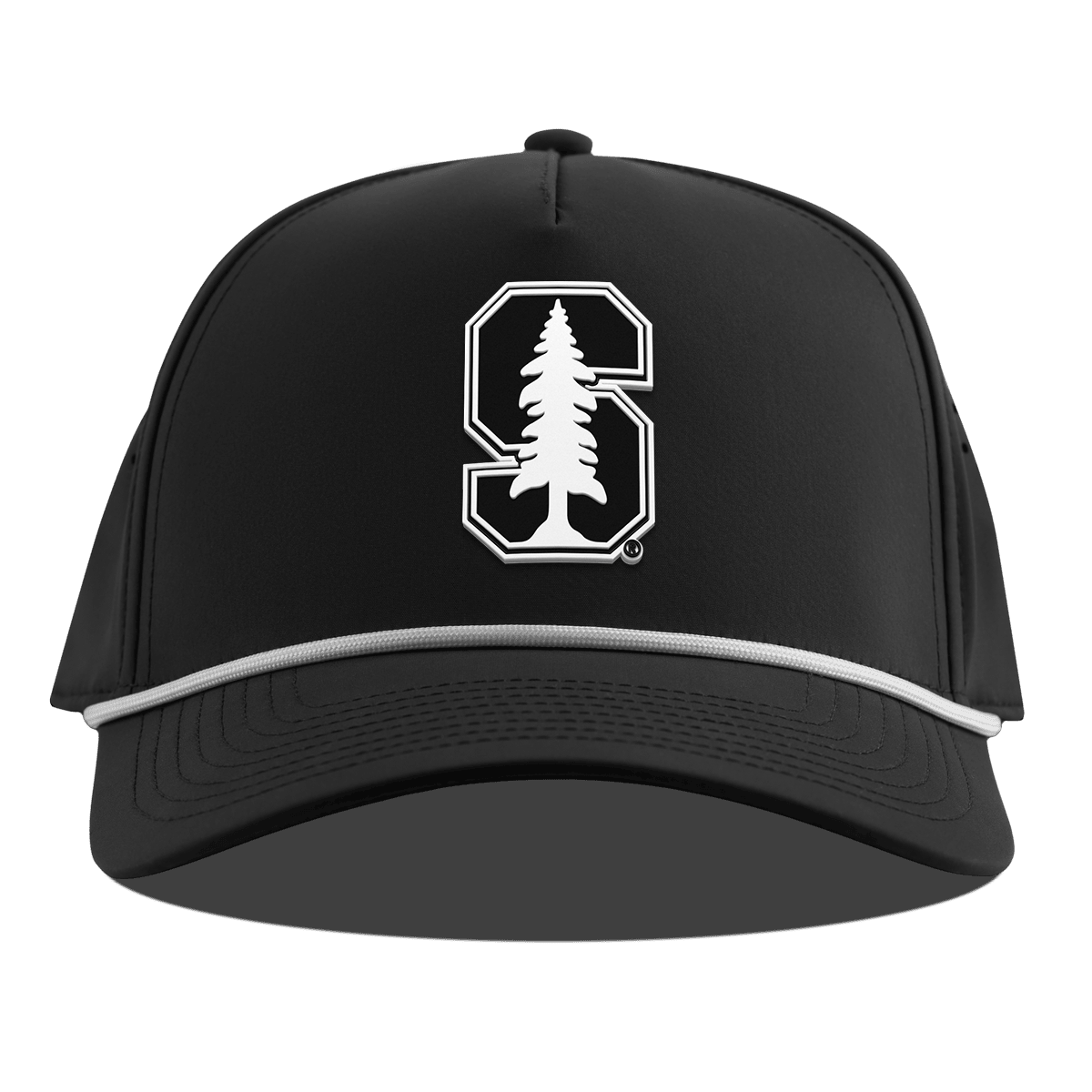 Stanford University "Vintage Stanford Team Logo" Curved 5 Panel Rope Black