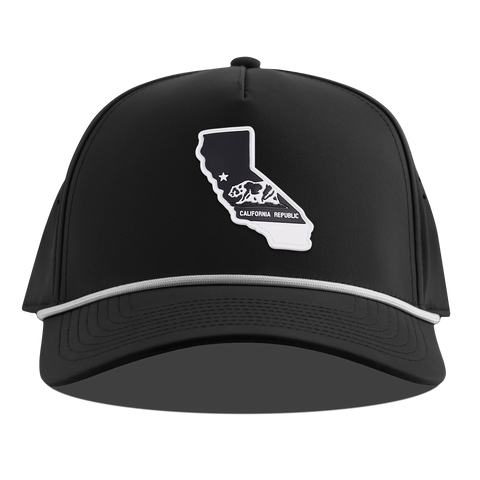 California Vintage Curved 5 Panel Rope Black