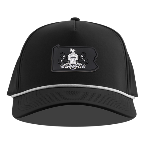 Pennsylvania Vintage Curved 5 Panel Rope Black