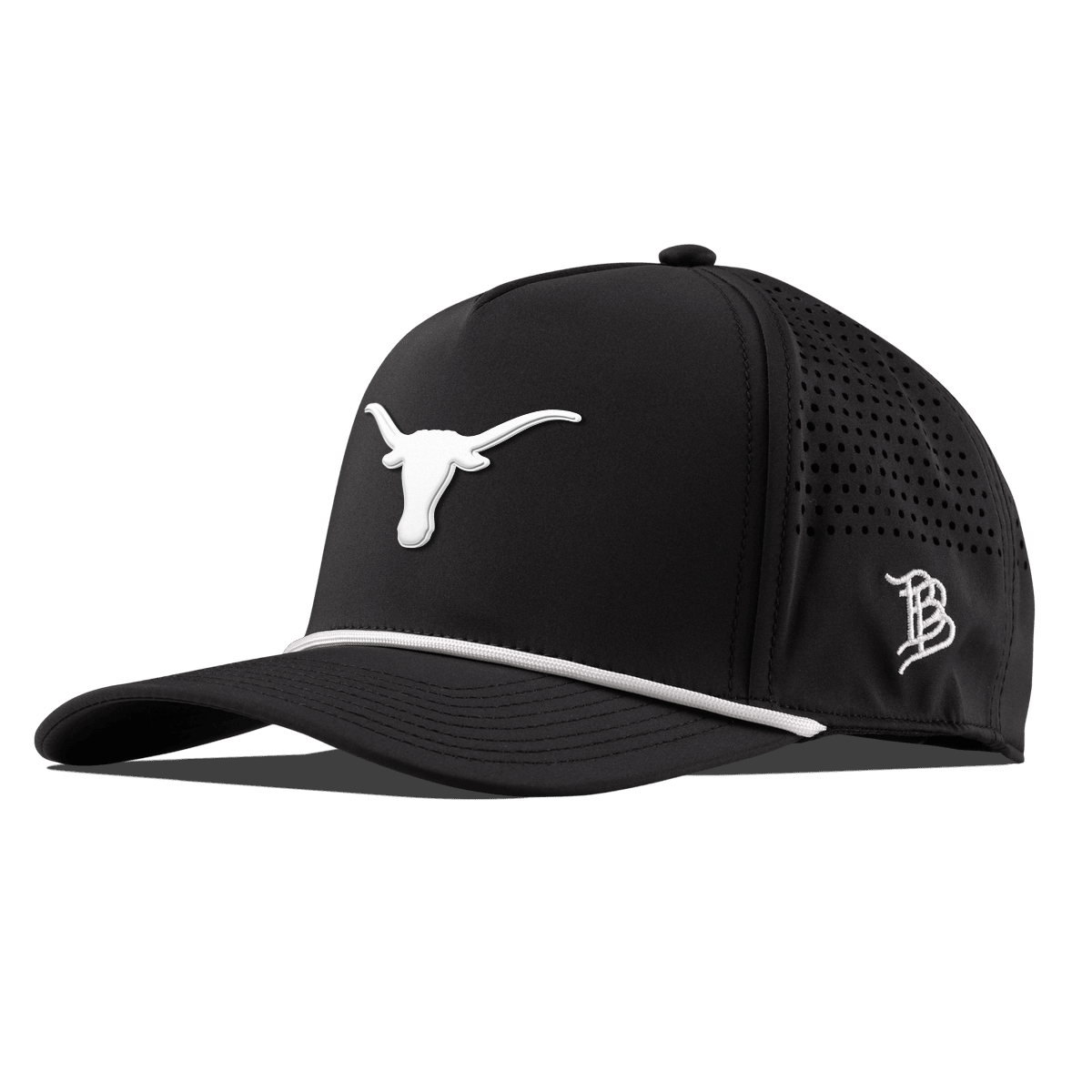 University of Texas "Vintage Texas Longhorn" Curved 5 Panel Rope Black