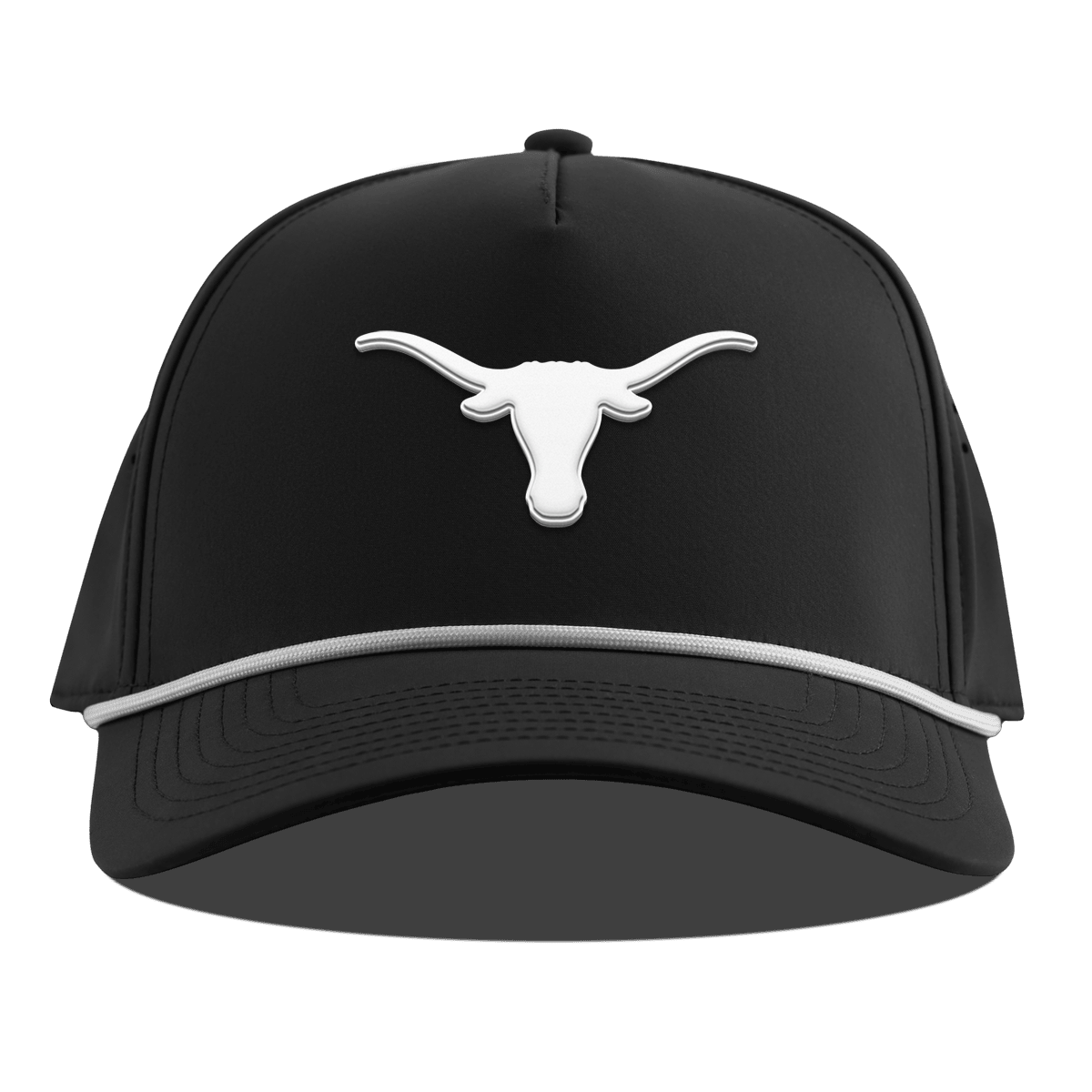 University of Texas "Vintage Texas Longhorn" Curved 5 Panel Rope Black