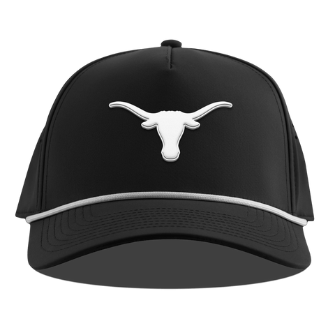 University of Texas "Vintage Texas Longhorn" Curved 5 Panel Rope Black