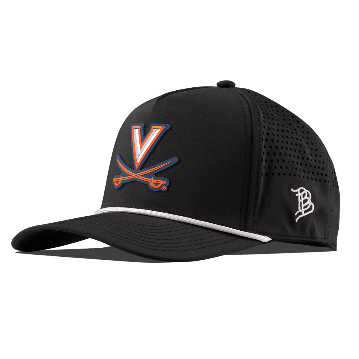 University of Virginia "Virginia Team Logo" Curved 5 Panel Rope Black