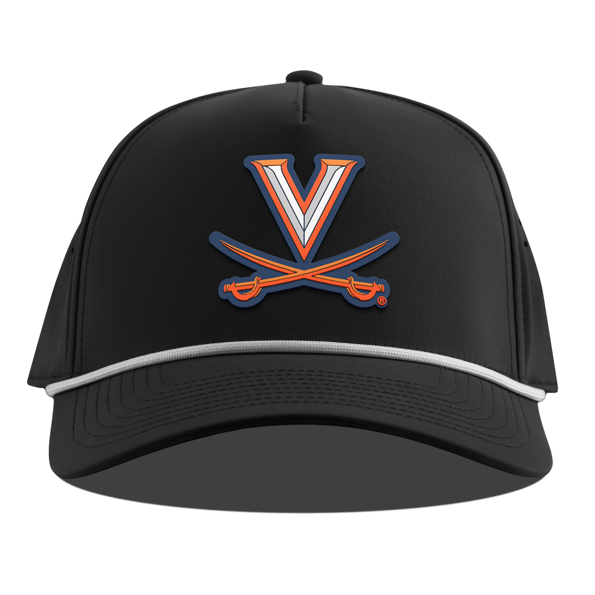 University of Virginia "Virginia Team Logo" Curved 5 Panel Rope Black