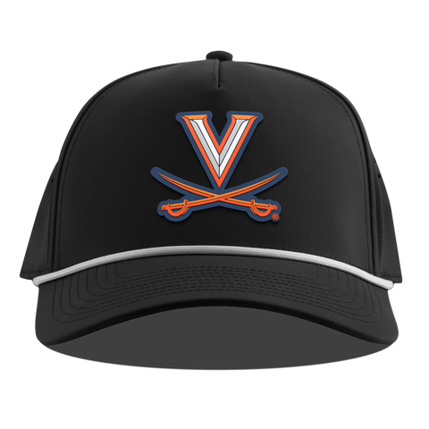 University of Virginia "Virginia Team Logo" Curved 5 Panel Rope Black