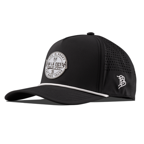 Branded Fiesta Curved 5 Panel Rope Black 
