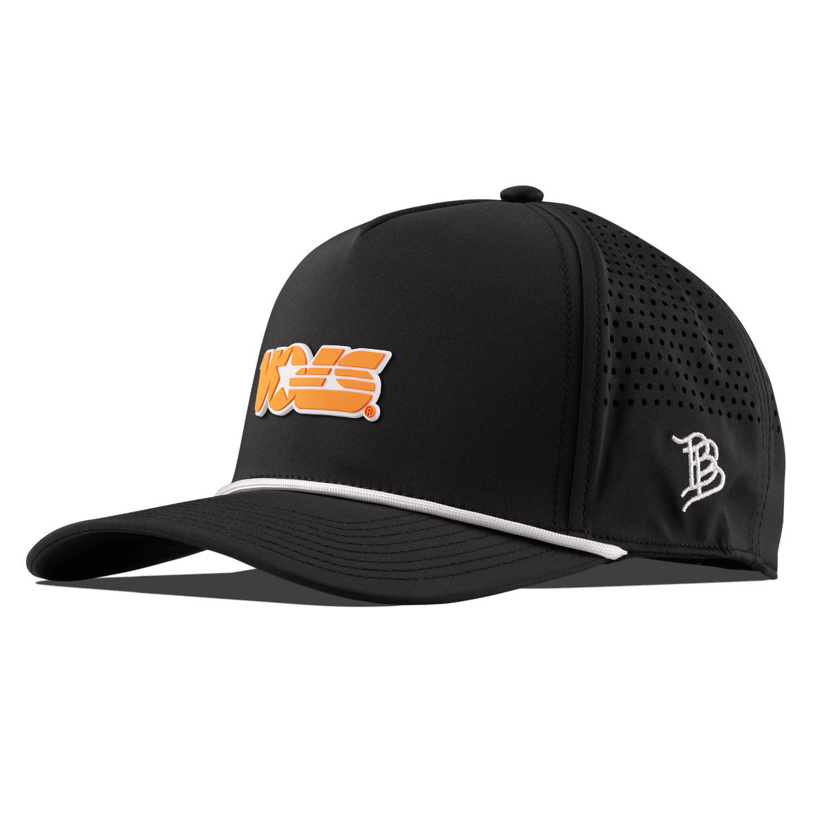 University of Tennessee "Tennessee Vols Block" Curved 5 Panel Rope Black