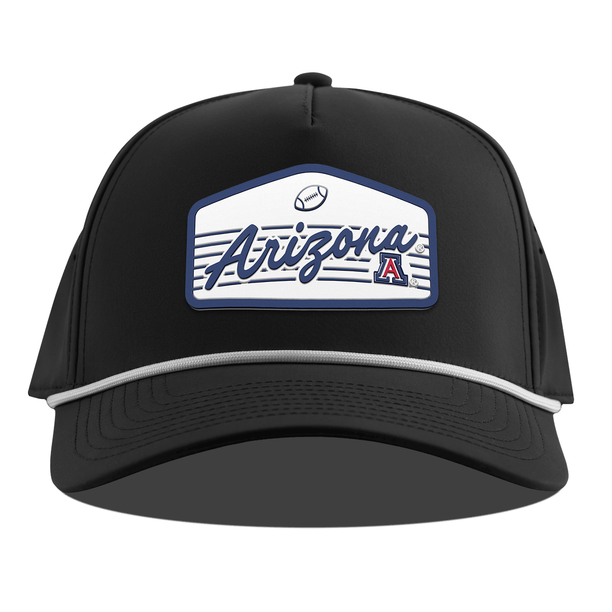 University of Arizona "Wildcats Football" Curved 5 Panel Rope Black