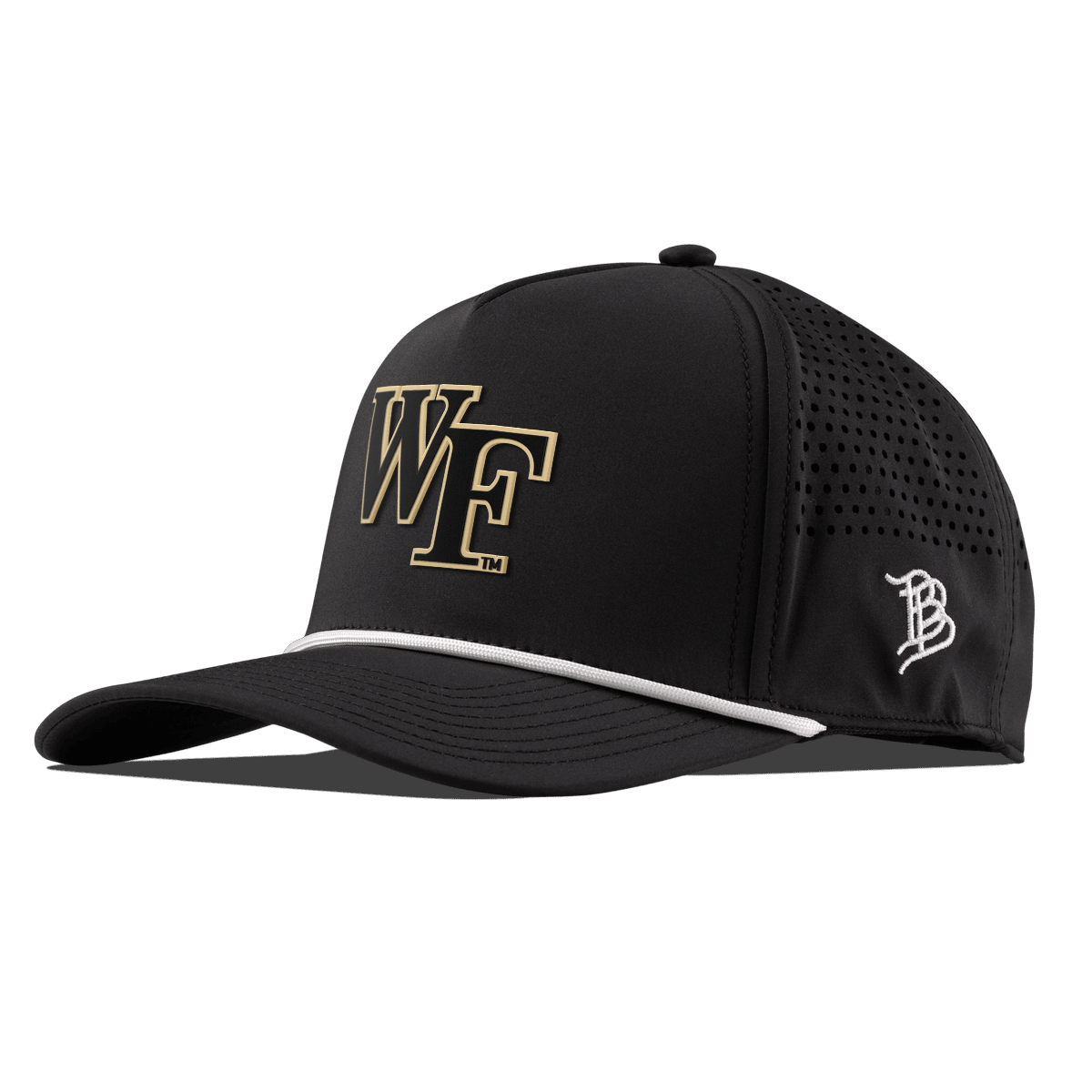 Wake Forest University "Wake Forest Block" Curved 5 Panel Rope Black