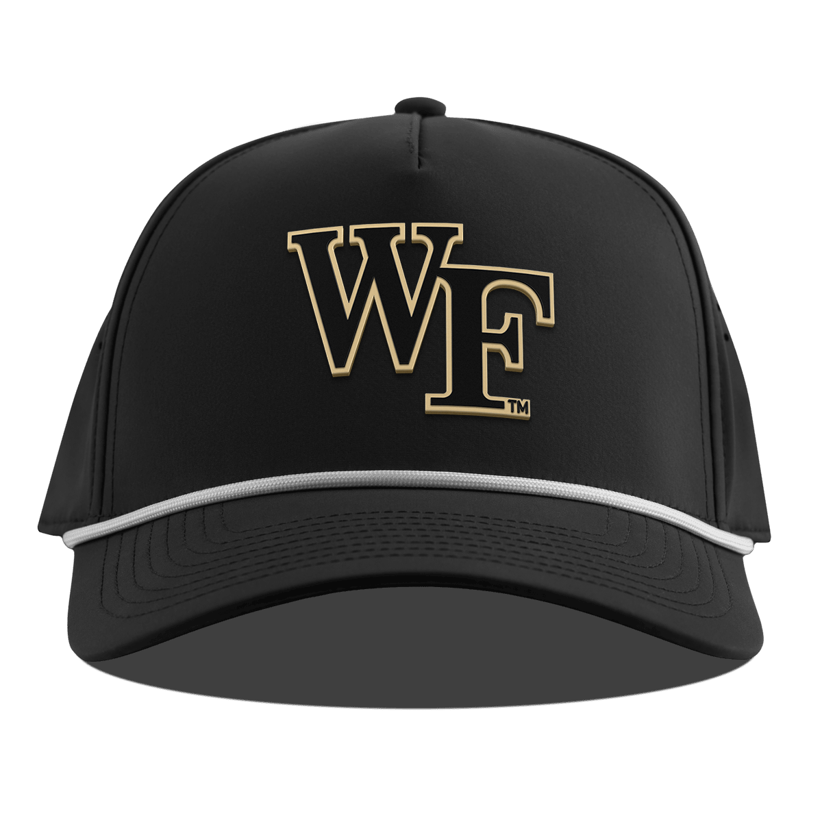 Wake Forest University "Wake Forest Block" Curved 5 Panel Rope Black