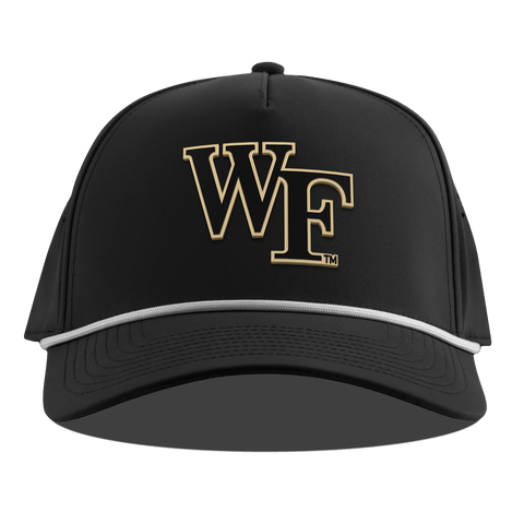 Wake Forest University "Wake Forest Block" Curved 5 Panel Rope Black