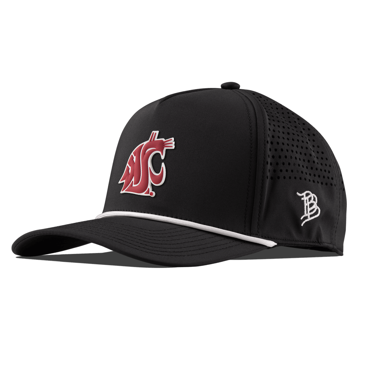Washington State University "Washington State Team Logo" Curved 5 Panel Rope Black