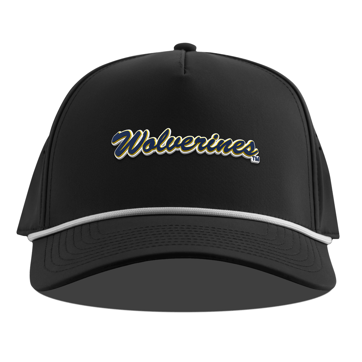 University of Michigan "Wolverines Script" Curved 5 Panel Rope Black