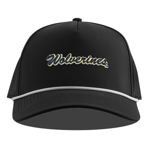 University of Michigan "Wolverines Script" Curved 5 Panel Rope Black