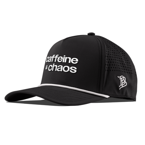 Caffeine & Chaos Curved 5 Panel Rope Black