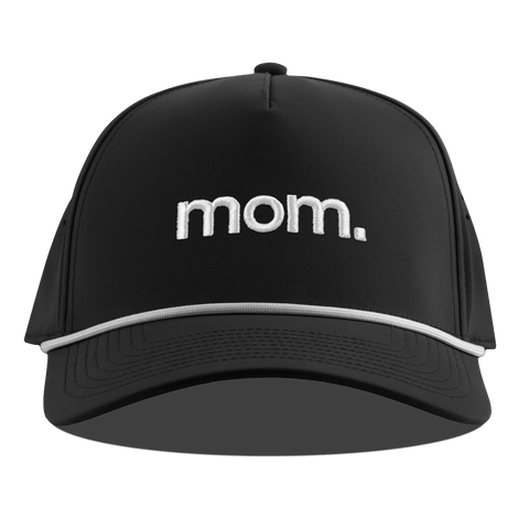 mom. Curved 5 Panel Rope Black