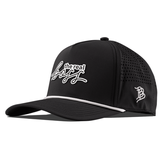 The Real Boss Curved 5 Panel Rope Black