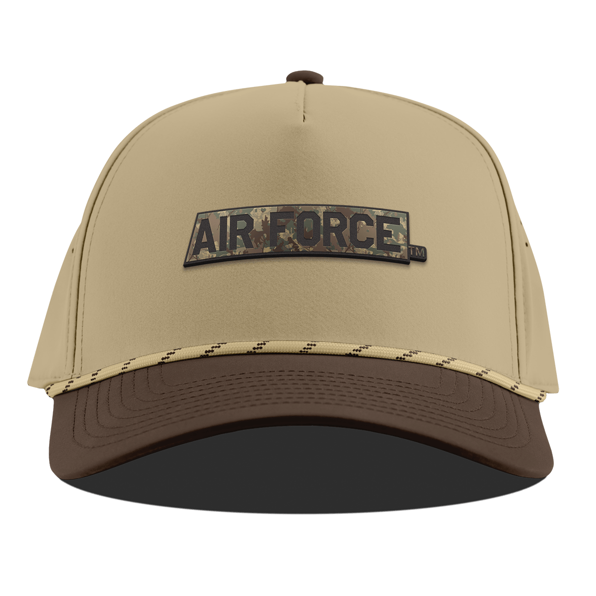 Air Force Academy "Air Force Timber Camo Series" Curved 5 Panel Rope Desert/Brown