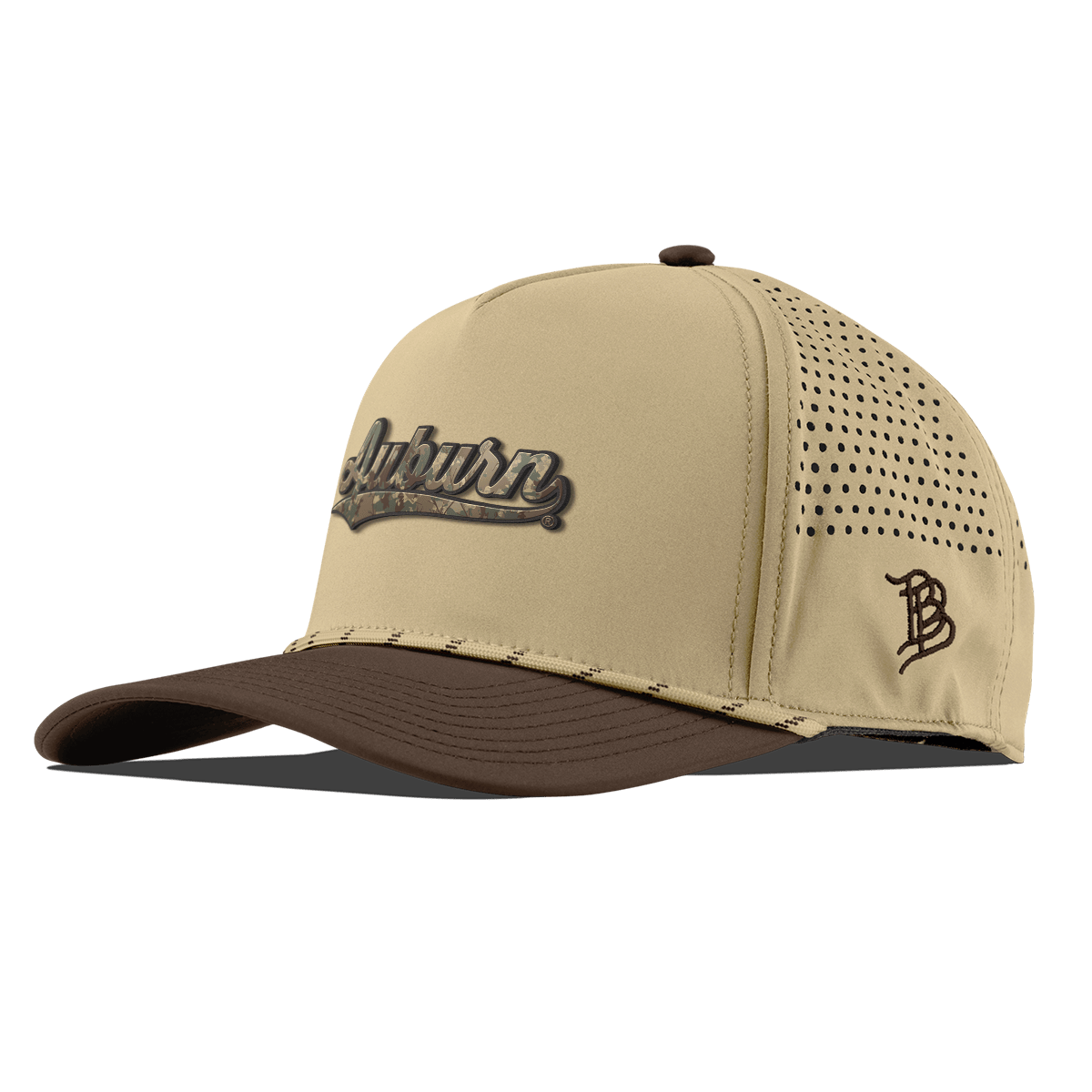 Auburn University "Auburn Timber Camo Series" Curved 5 Panel Rope Desert/Brown