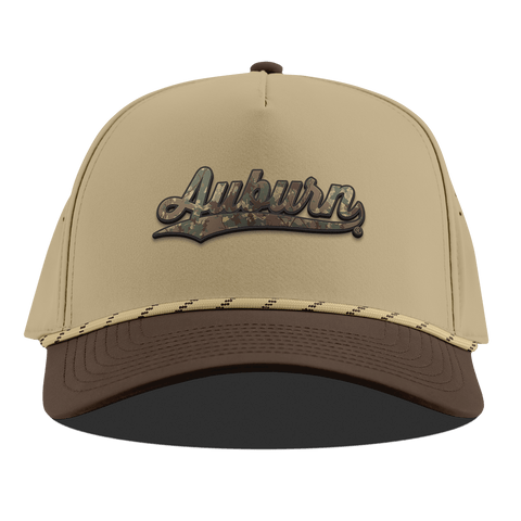 Auburn University "Auburn Timber Camo Series" Curved 5 Panel Rope Desert/Brown
