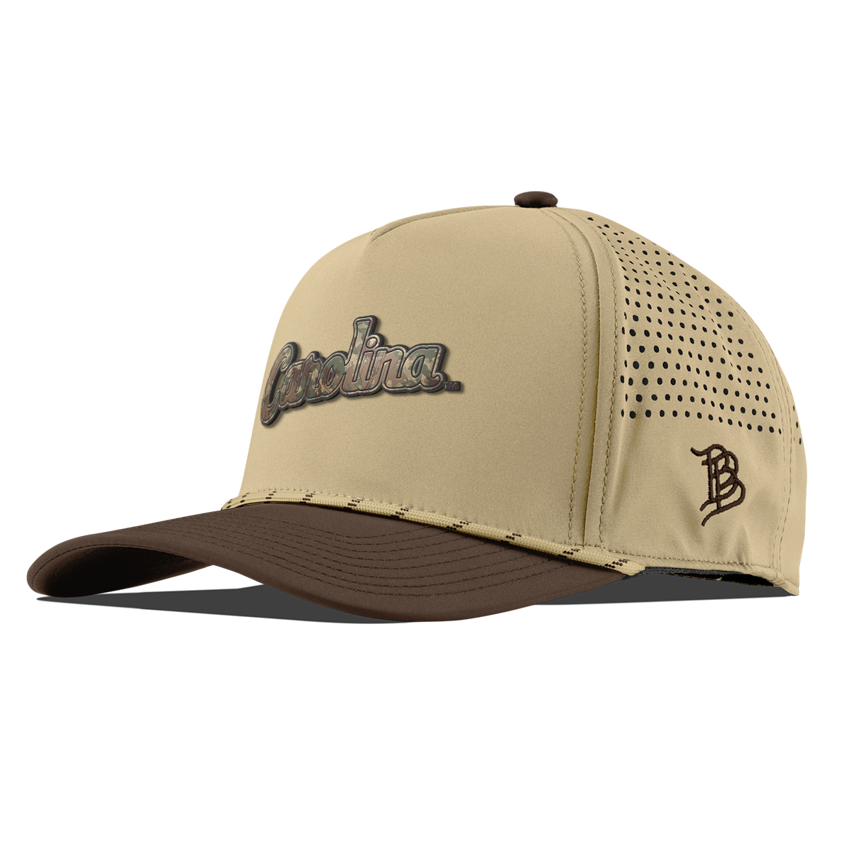 University of North Carolina "Carolina Timber Camo Series" Curved 5 Panel Rope Desert/Brown