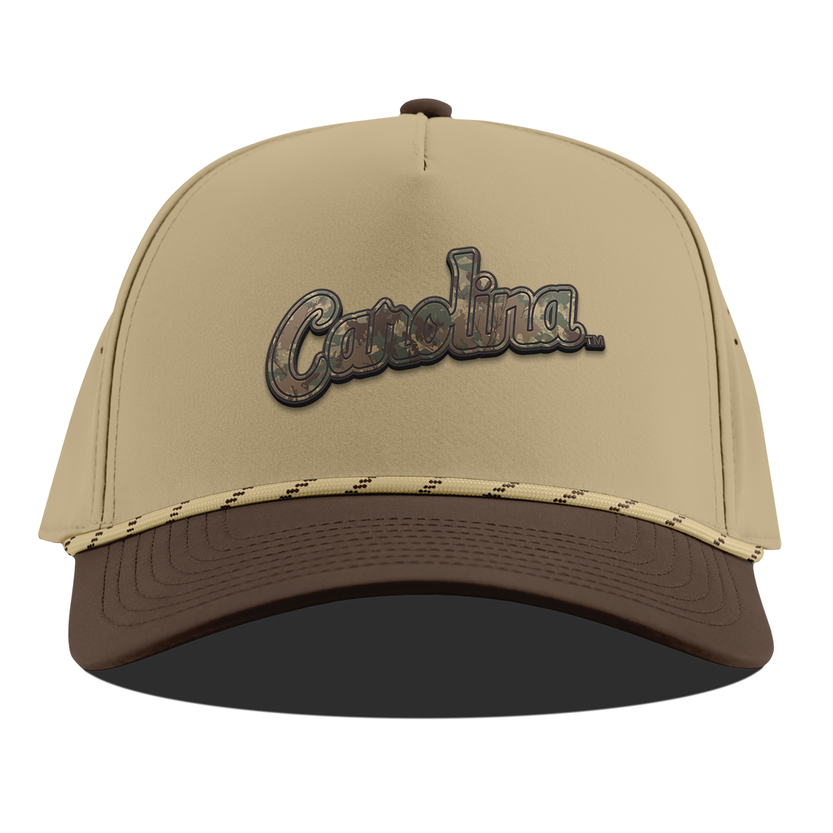 University of North Carolina "Carolina Timber Camo Series" Curved 5 Panel Rope Desert/Brown