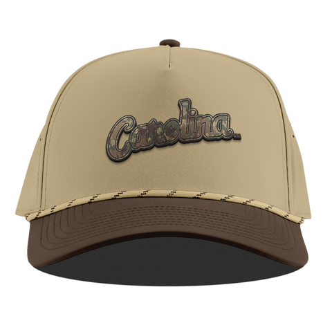University of North Carolina "Carolina Timber Camo Series" Curved 5 Panel Rope Desert/Brown