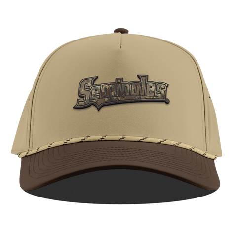 Florida State University "FSU Timber Camo Series" Curved 5 Panel Rope Desert/Brown