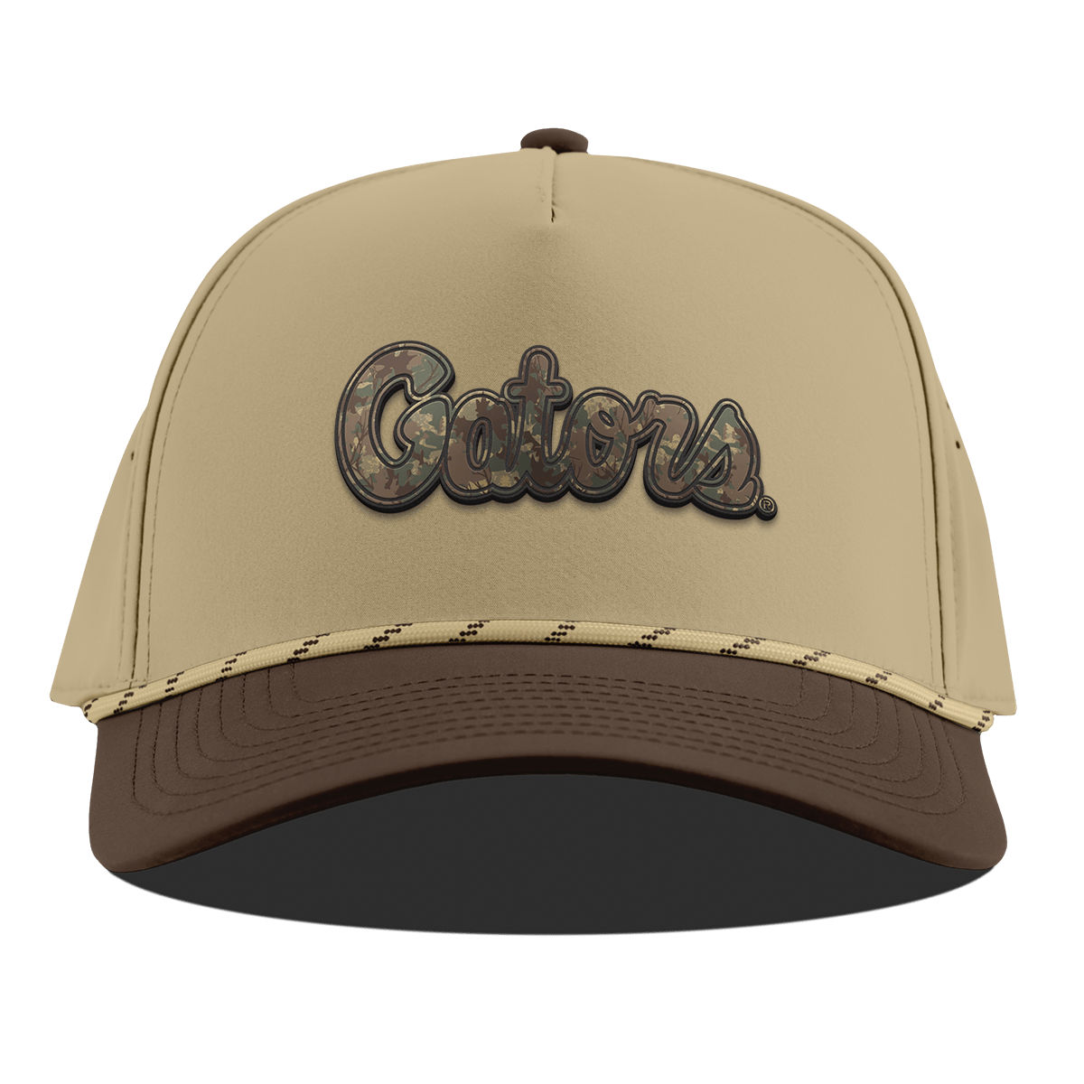 University of Florida "Florida Timber Camo Series" Curved 5 Panel Rope Desert/Brown