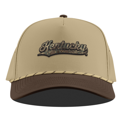 University of Kentucky "Kentucky Timber Camo Series" Curved 5 Panel Rope Desert/Brown