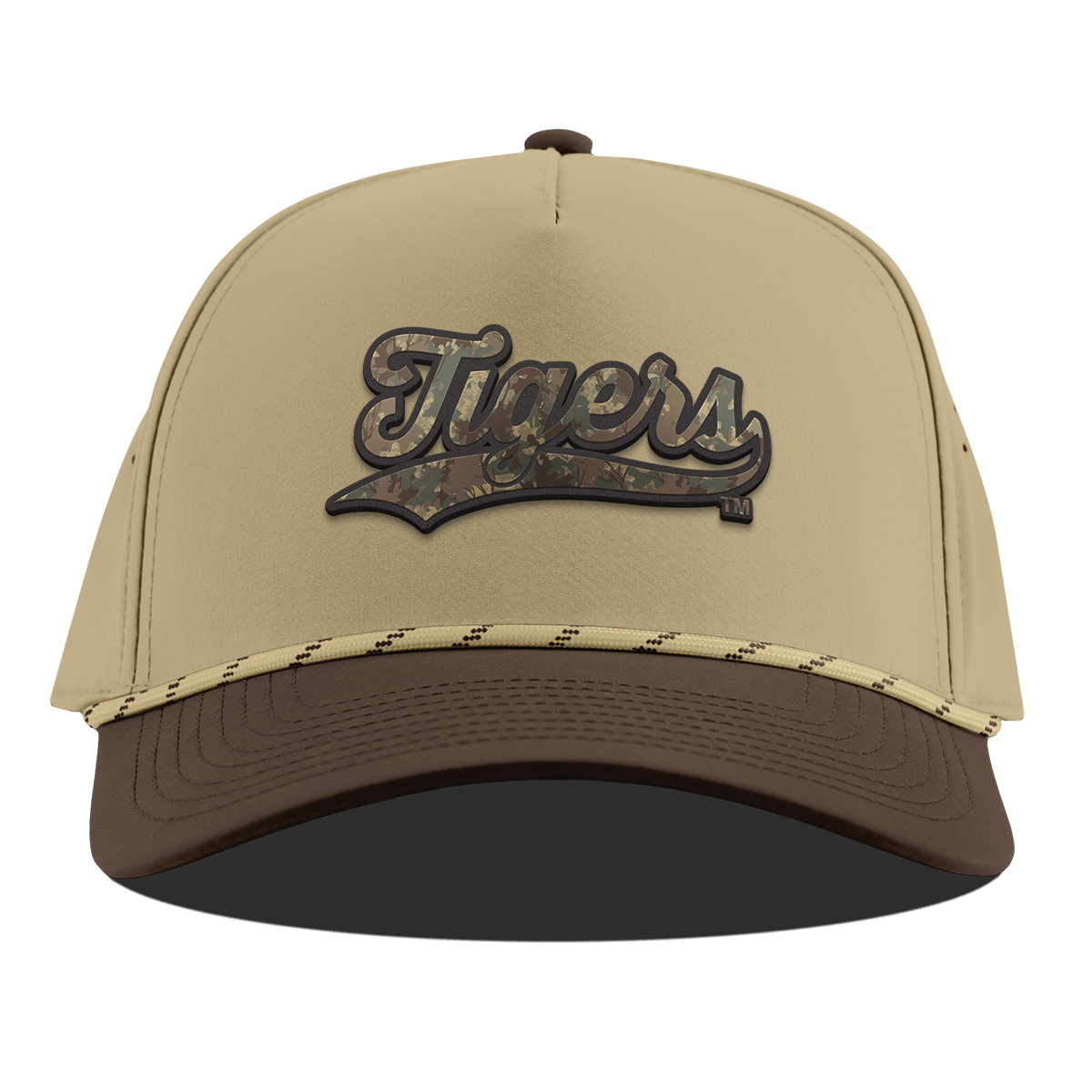 Louisiana State University "LSU Timber Camo Series"  Curved 5 Panel Rope Desert/Brown