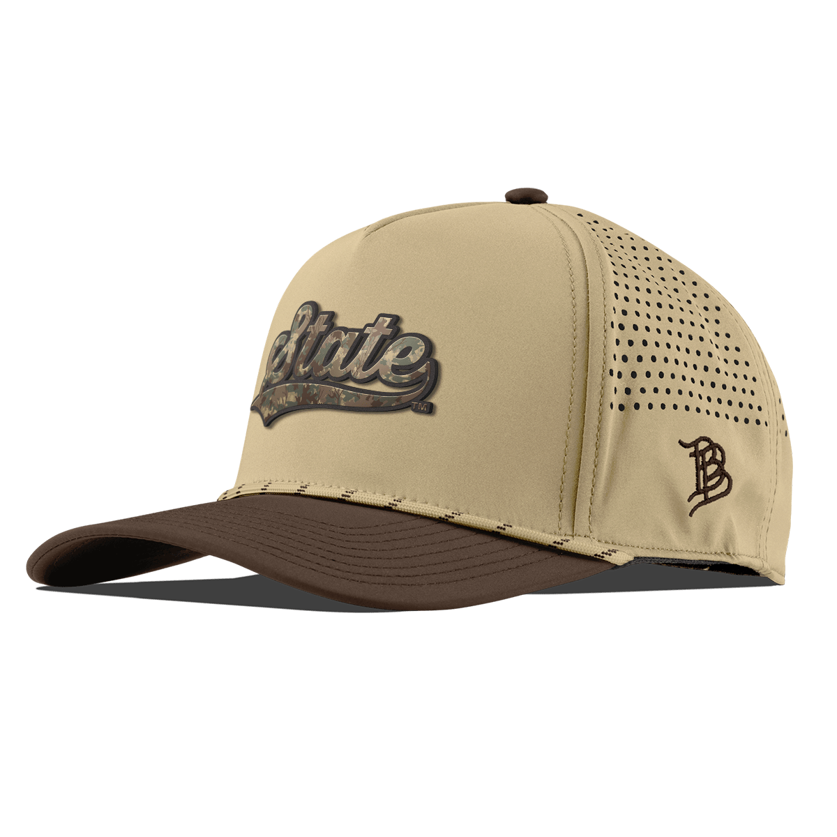 Michigan State University "Michigan State Timber Camo Series" Curved 5 Panel Rope Desert/Brown